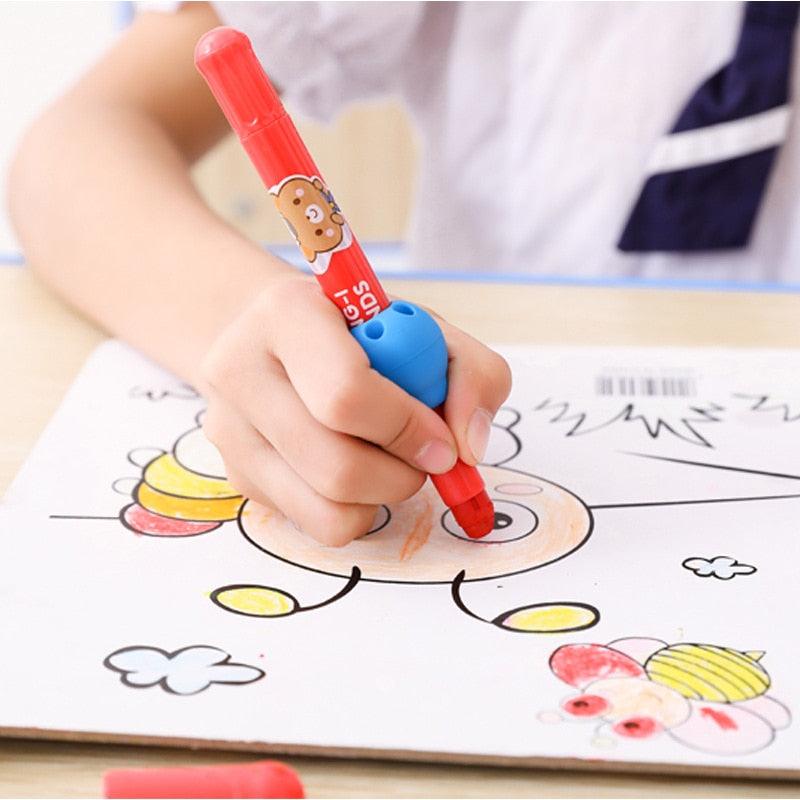 Set of 1-3 silicone pen grips by Stevvex, ergonomic pencil covers for kids and adults, suitable for left and right-handed writers.
