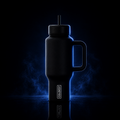 Coldest Limitless Ultra v8 36oz water bottle with black lid and clear body, designed for durable hydration.