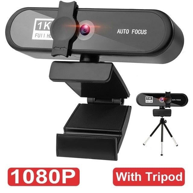 Stevvex 2K 4K USB conference webcam with autofocus, built-in microphone, 1080p HD for video calls, meetings, and streaming on laptop or desktop