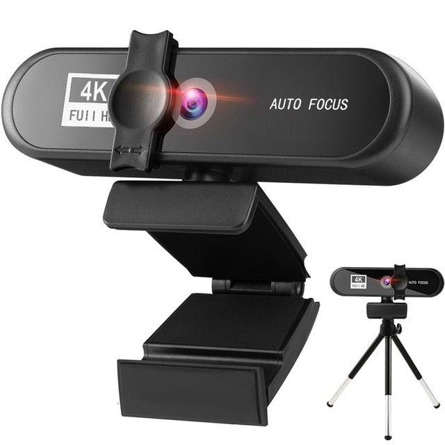 Stevvex 2K 4K USB conference webcam with autofocus, built-in mic, suitable for office meetings, video conferencing, and streaming