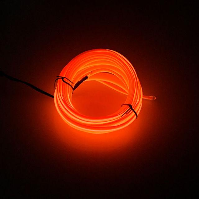 Stevvex 5m car interior LED strip light with USB, flexible neon ambient lights for dashboard, console, and decorative auto atmosphere.
