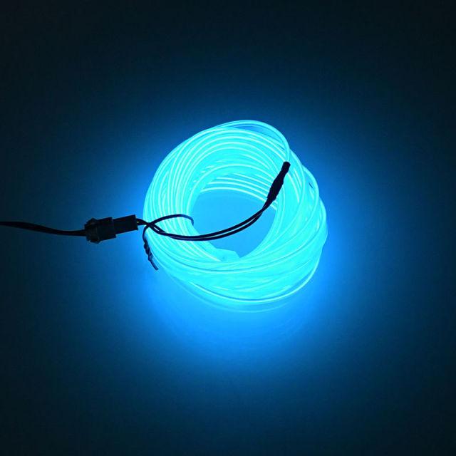 Stevvex 5m LED car interior ambient light strip with USB, flexible neon, multicolor decorative atmosphere lamp for dashboard and console