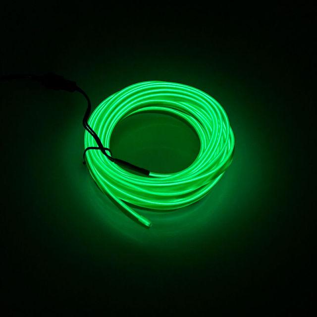 Stevvex 5m car interior LED atmosphere light strip with USB, multicolor neon lights for dashboard and console decoration