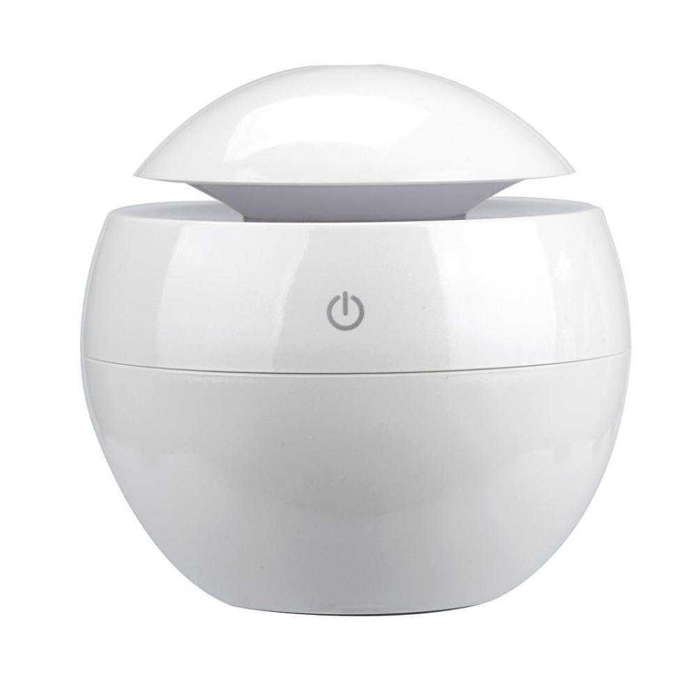 Stevvex 130ML USB ultrasonic aroma diffuser with 7 color LED night light, cool mist humidifier for home and office.