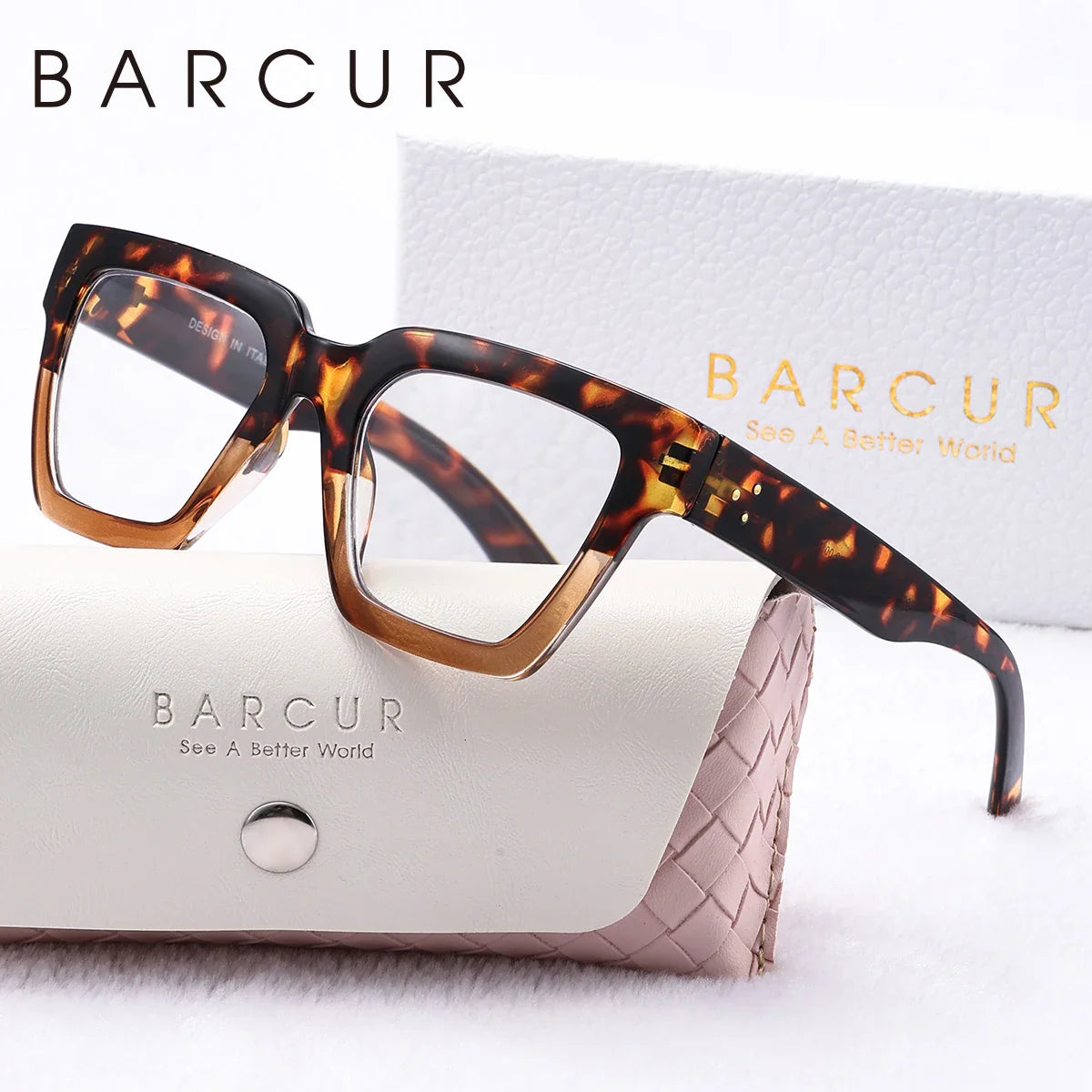 Stevvex pink square reading glasses with thick frame, lightweight blue light blocking computer eyewear, suitable for women and men.