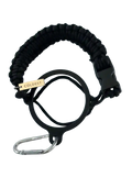 Coldest Paracord Handle accessory with durable black and orange paracord wrapping and ergonomic grip design.
