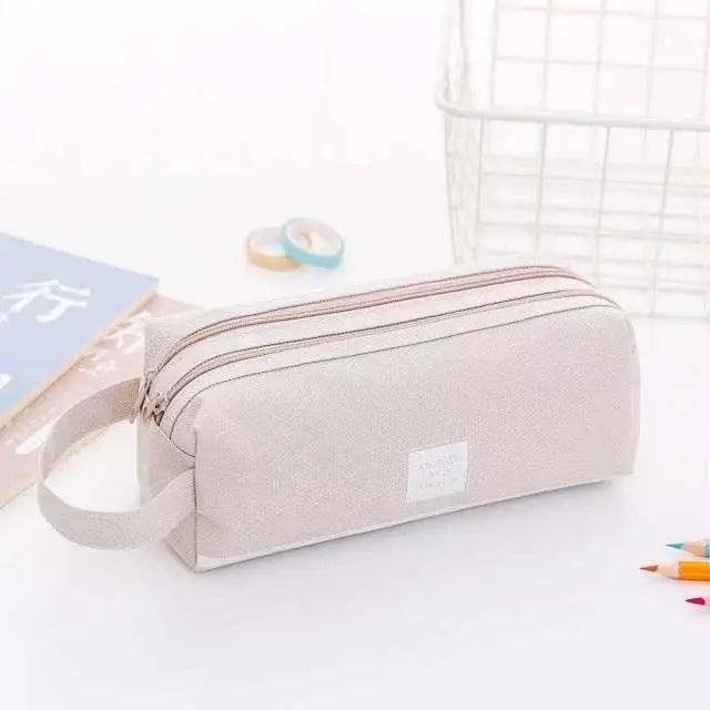 Stevvex durable large capacity school stationery double-layer pencil case with unique design and high-quality construction.