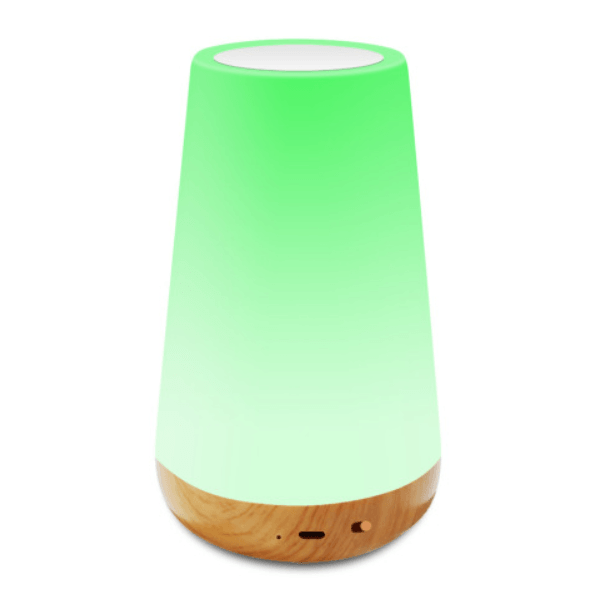 Stevvex Touch Lamp with RGB color options, USB port, 5-level dimmable warm white light, portable bedside or office lamp