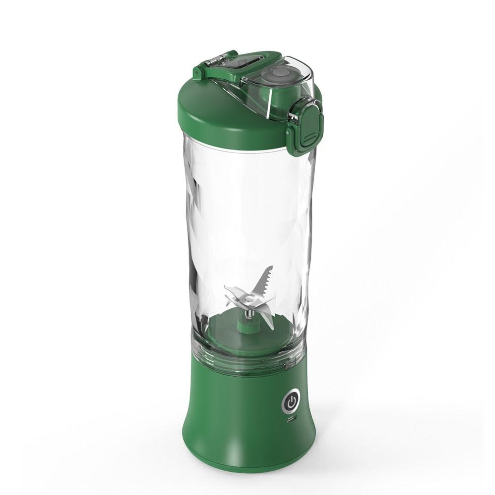 Stevvex portable 600ml electric blender with colorful cup, USB rechargeable, ideal for smoothies, fruit mixing, and milkshakes.