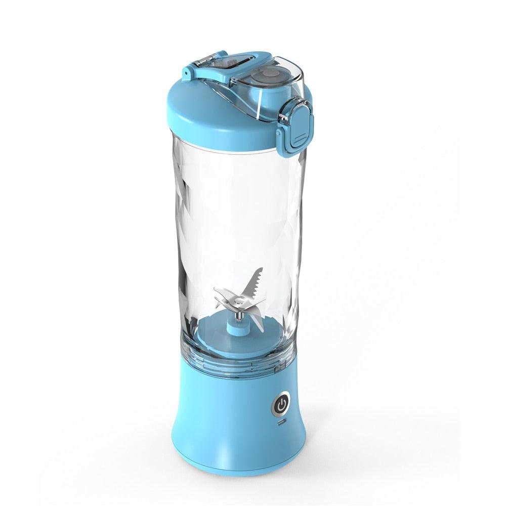 Stevvex portable 600ml electric blender with colorful cup, USB rechargeable personal juicer for smoothies and fruit drinks.