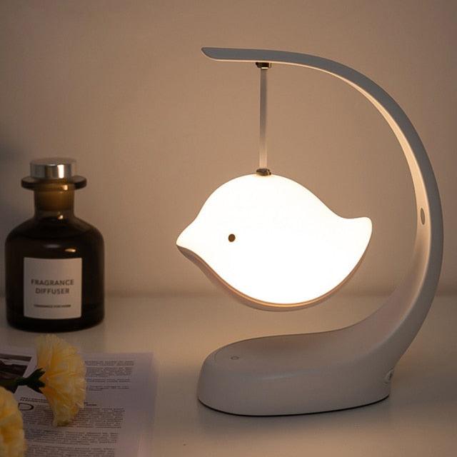 Stevvex ST125110AYW Bluetooth night light with colorful LED speaker, touch control, rechargeable USB, decorative table lamp for bedroom.