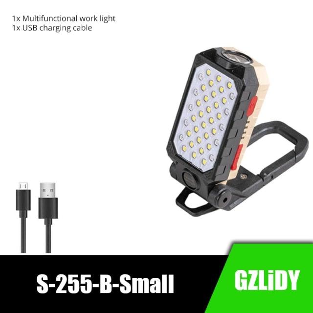 Stevvex rechargeable USB LED portable charger with digital LCD display, waterproof flashlight, and high-capacity battery for outdoor use.
