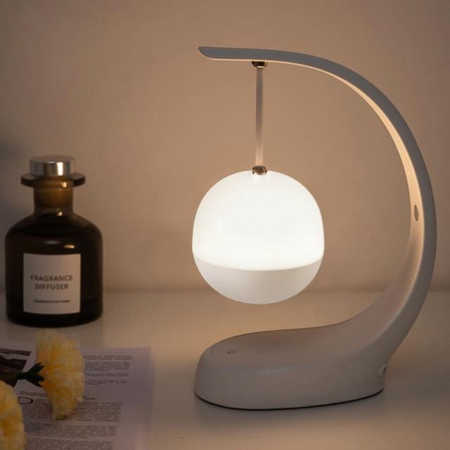 Colorful Bluetooth night light with built-in speaker, touch control, and USB rechargeable design, ideal for bedroom décor and study lamps.