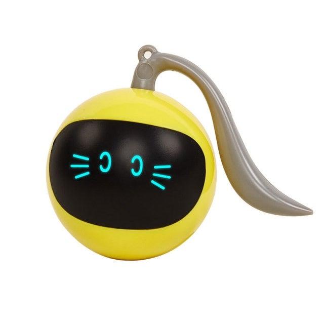 Stevvex USB rechargeable smart cat toy: electric jumping and rolling sports ball for exercise and entertainment.