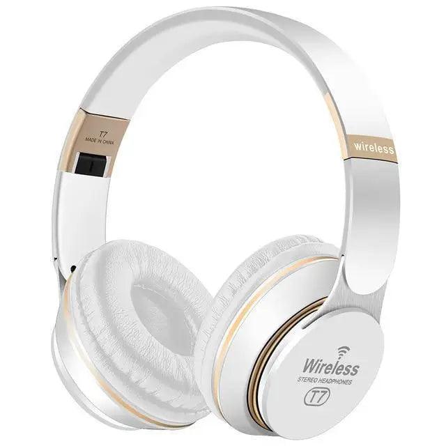 Stylish  Wireless Headphones 3D Stereo Bluetooth Foldable Gaming Headphones With Mic Foldable Lightweight Neckband Headphone For Mobile PC Laptop