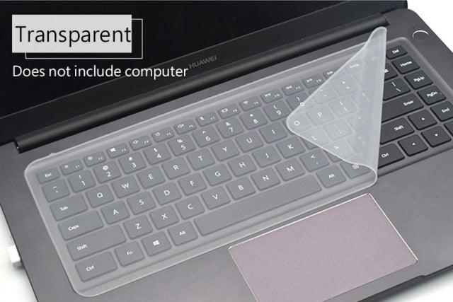 Stevvex universal silicone laptop keyboard cover, dustproof and waterproof protector for gaming laptops, soft and flexible material.