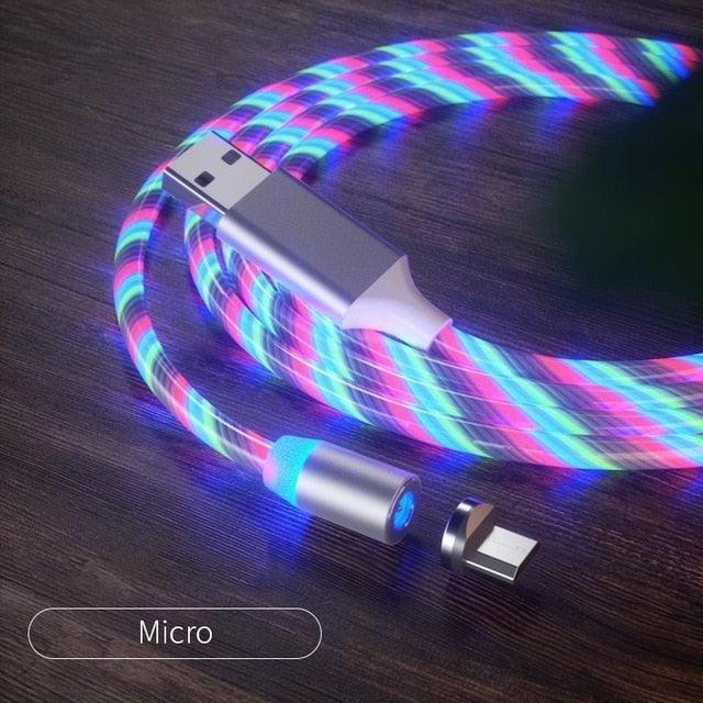 Stevvex magnetic USB phone charger cable with Micro USB connector, 360-degree rotation, fast charging, and secure magnetic connection.