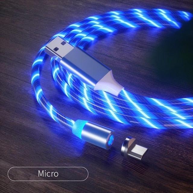 Stevvex magnetic USB phone charger cable with Micro USB connector, 360-degree rotation, fast charging, and data transfer capabilities.