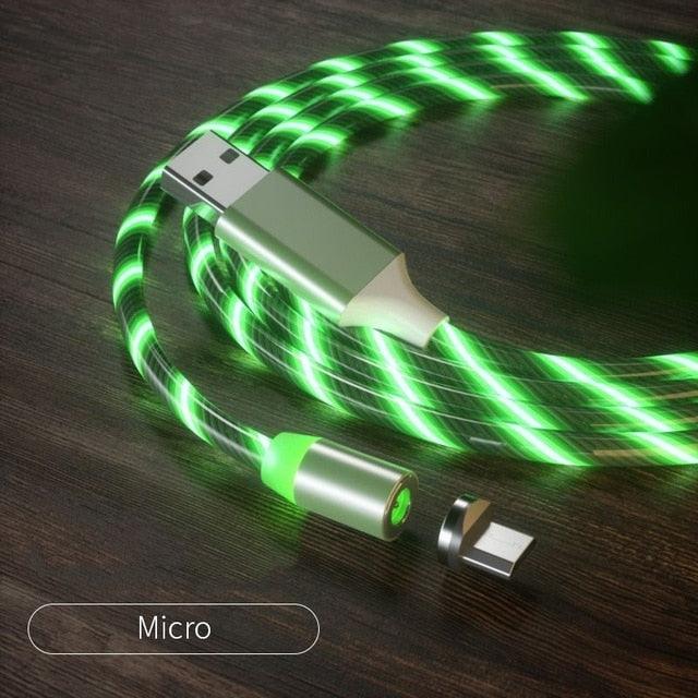 Stevvex USB magnetic phone charger cable with Micro USB connector, 360-degree swivel, fast charging, and magnetic connection for phones.