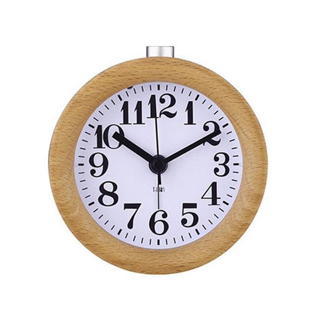 Stevvex wooden digital alarm clock with LED display, wireless charging, voice control, snooze, and multiple alarms for bedroom or office.