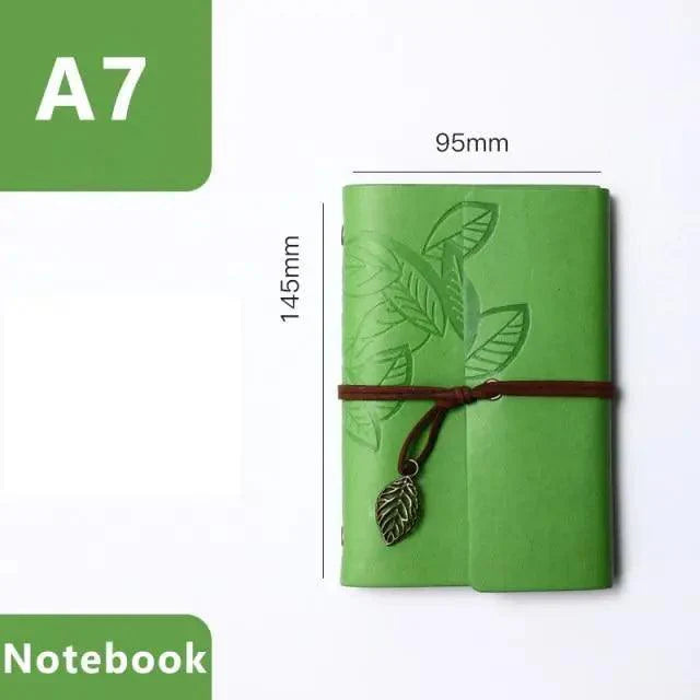 Vintage PU leather diary notebook by Stevvex featuring a retro design, ideal for travel, office, and school journaling.