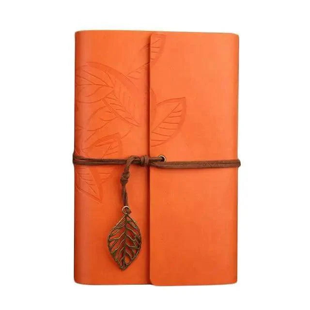 Vintage PU leather diary notebook by Stevvex, featuring retro design, ideal for travelers, office, and school journaling.