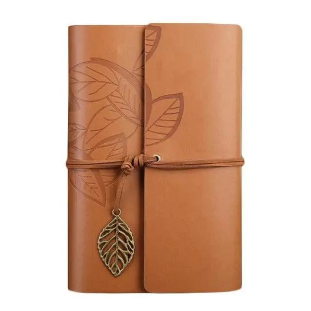 Vintage PU leather diary journal by Stevvex with retro design, perfect for travel, office, or school planner use.