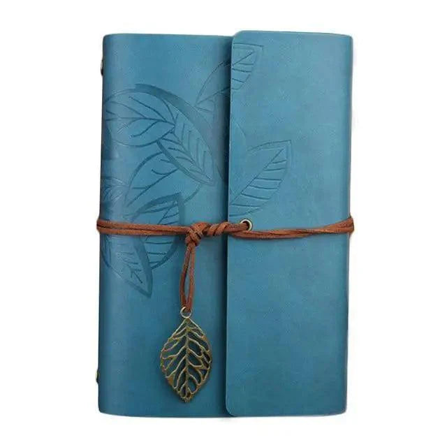 Stevvex vintage PU leather diary notebook with retro design, ideal for travelers, office, and school journaling.
