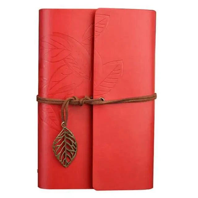 Vintage PU leather Stevvex diary notebook with retro design, ideal for travel, office, and school journaling.